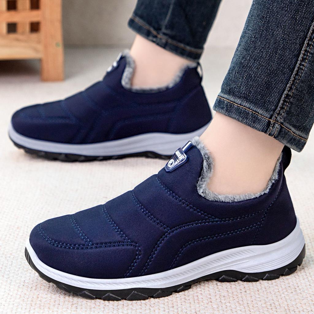 Cotton Shoes Men's New Warm and Cold-proof Men's Shoes Large Size Couple Cotton Boots Piled Thickened Short Boots Thick-soled Snow Boots