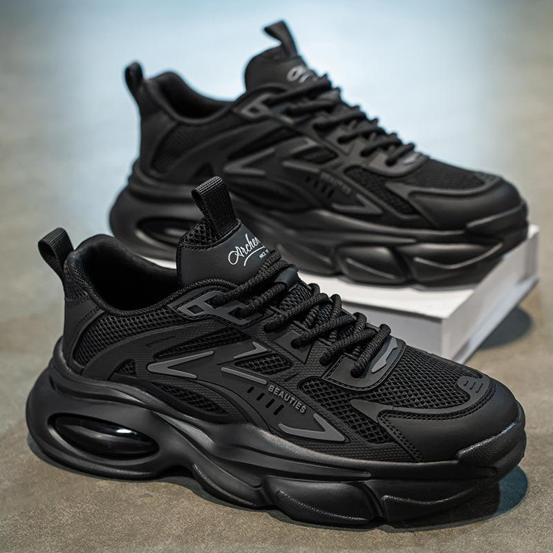 Summer breathable men's shoes 2025 new mesh mesh shoes sports and leisure junior high school students platform dad trendy shoes men