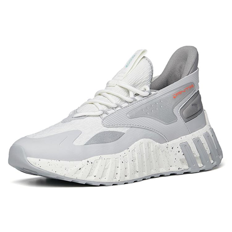 New Anta Non slip Wear resistant Shock Absorption Low Top Chunky Sneakers Men's White Gray 112218871-2