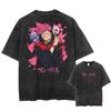 Jujutsu Kaisen Manga Tshirt Zenin Maki Graphic Print T Shirt Men Women Clothes Short Sleeve Tees Washed Oversized Cotton Tshirt