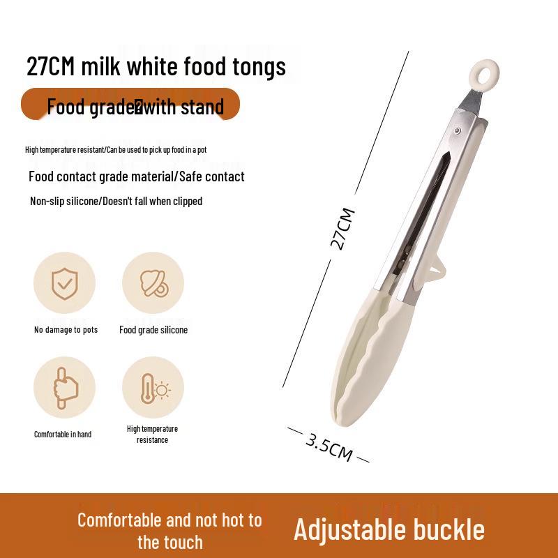 Silicone Kitchen Tongs for Cooking & BBQ - Food Grade, Heat Resistant