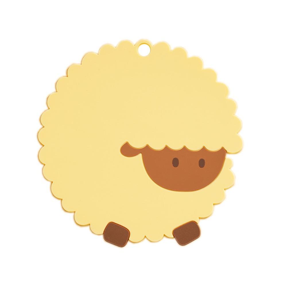 4PCS Thickened Cartoon Sheep Cup Coaster Waterproof Mug Holder Tea Coaster  Dinner Table Decor