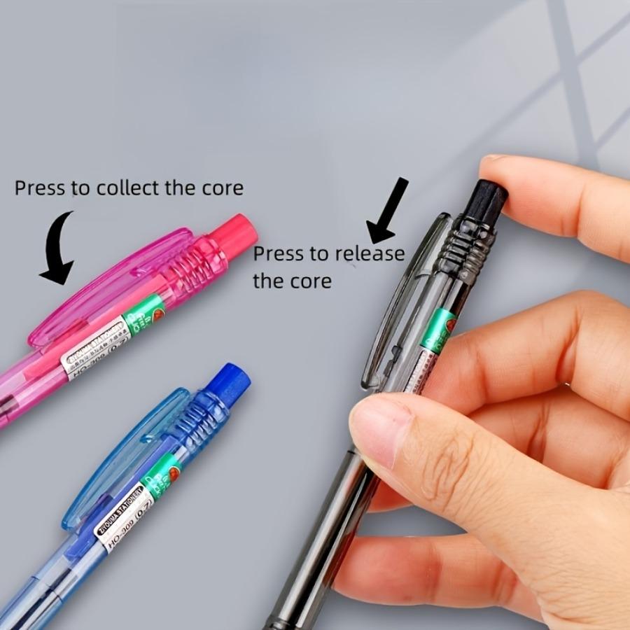 5 Out of 10 Ultra-Minimalist Retractable Ballpoint Pens, Featuring Blue-Black Ink Cartridges And Smooth Writing with a 0.7Mm Tip