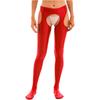 Damskie Rajstopy Bez Krocza Błyszczące Rajstopy Średnio Wysoki Stan Styl Wycięty Elastyczny Pas Wąskie Legginsy