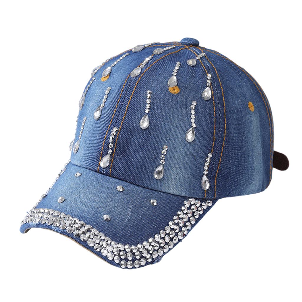 Unique Studded Baseball Caps Unisex Vintage Rhinestones Sport Hat Adjustable Headwear Outdoor Activities
