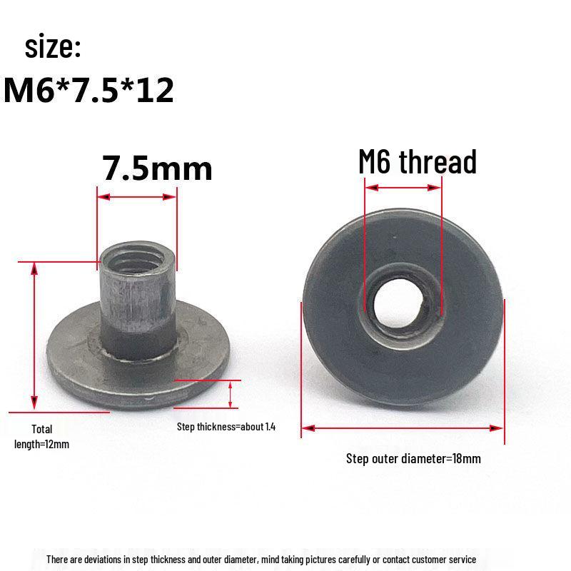 Svařovaná stupňovitá matice typu T s přírubou Kování za studena Železný plech T-víčko M6 M8