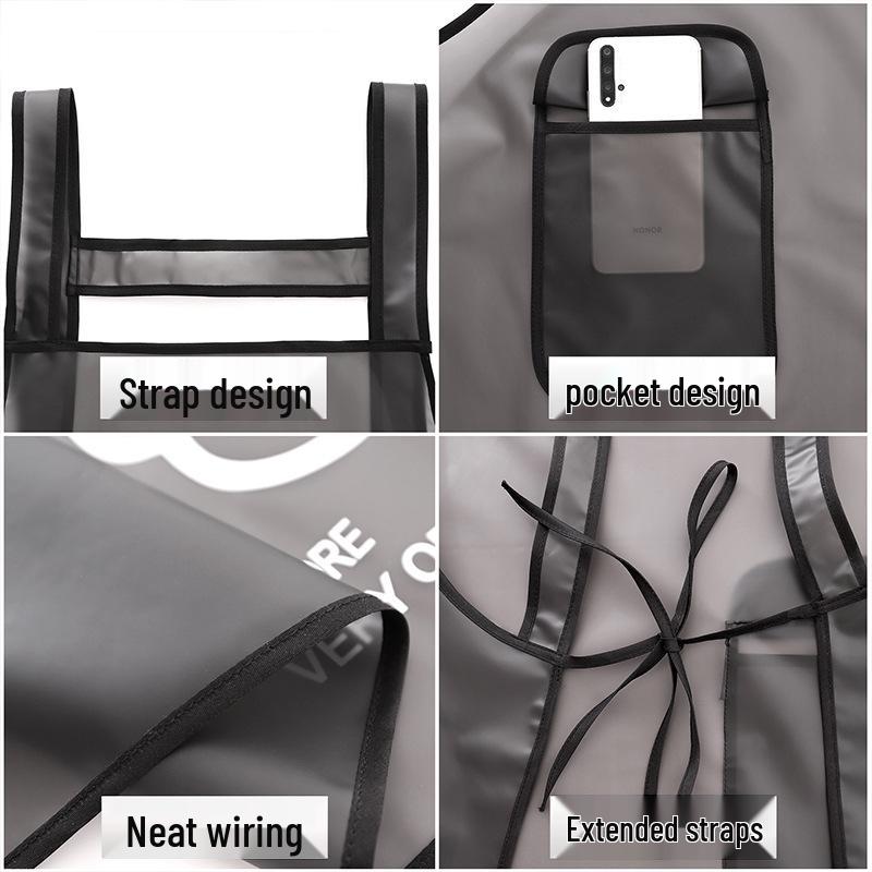 Summer Breathable Waterproof Oil-Proof Kitchen Apron for Adults