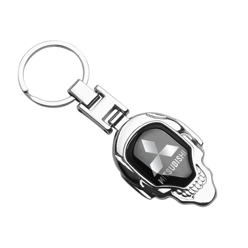 Auto Metalen Sleutelhanger Sleutelriem Cadeau Hanger Sleutelring Sleutelhouder Accessoires Voor Mitsubishi Lancer Asx Outlander Pajero L200 Galant