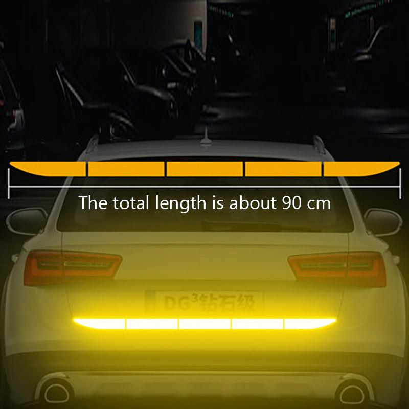 90Cm Reflective Car Decal Safety Warning Reflector Tape Car Stickers Anti Collision Warning Reflector Sticker Auto Accessories