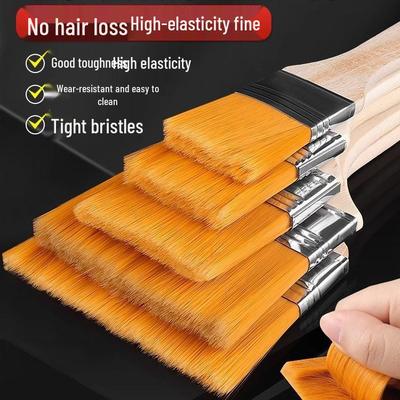 Nylon Bristle Brush: Versatile for Oil Painting, Industrial Use, Glue, and Barbecuing.