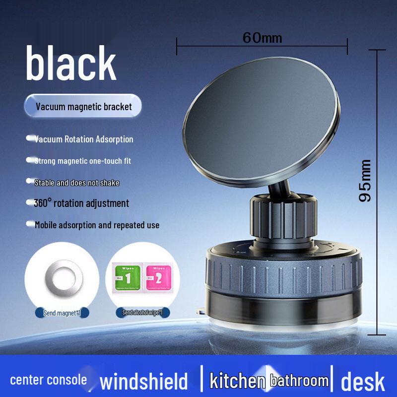 Magnetic 360° Rotating Car and Desktop Phone Holder with Vacuum Suction Cup