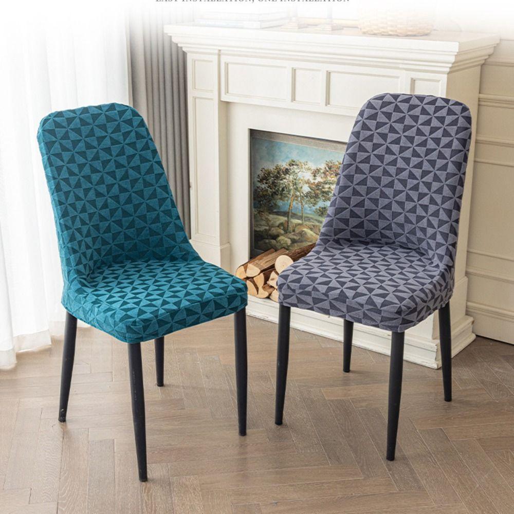 Soft Curved Seat Cover Dustproof Chair Protective Case Jacquard Arc Chair Cover Office