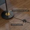 Metal Tree Floor Lamp with Three Glass Shades. 36x162cm. Black and Gray