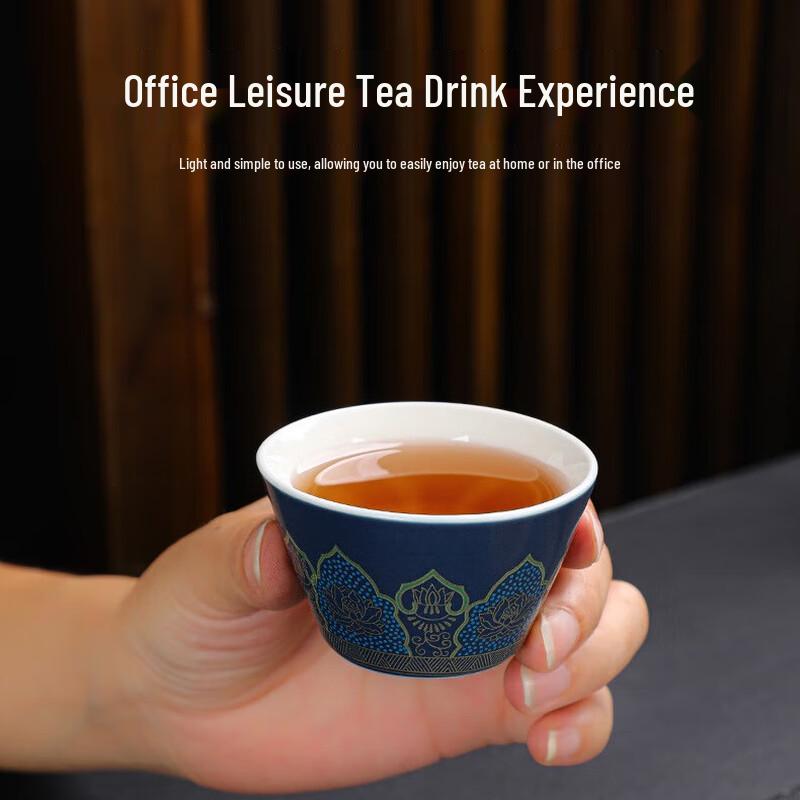 Zhentao Portable Elegant Blue Quick Tea Set