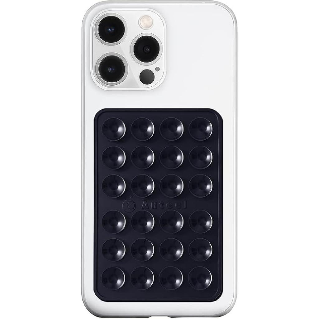 Anteel MAX-Sized Silicone Suction Phone Case Adhesive Mount, Durable, Hands-Free Sticky Phone Holder, Upgraded Thickened and Enhanced Suction Power