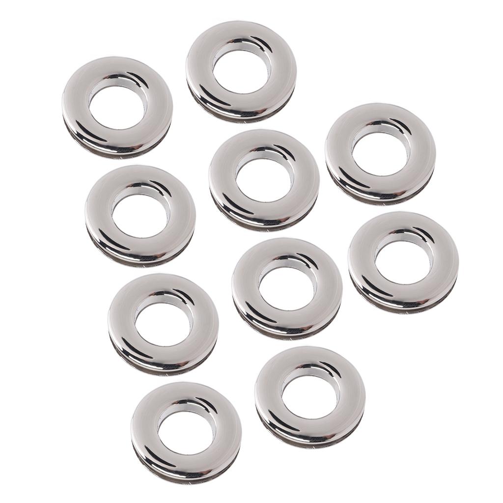 10PCS Eyelets Grommets Silver Color Alloy 17.4mm Inner Diameter Round Shape Double Sided Crimping
