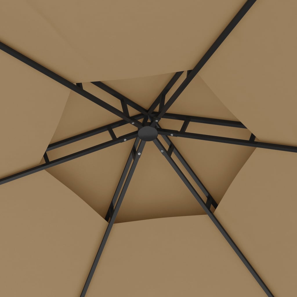 Gazebo with Side Walls 3.1 X 2.7 M Taupe