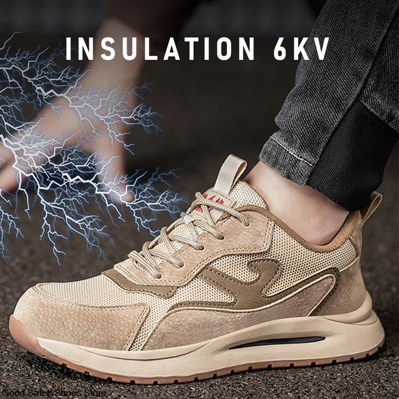 6KV Insulated Shoes Plastic Toe Men Sport Safety Shoes Breathable