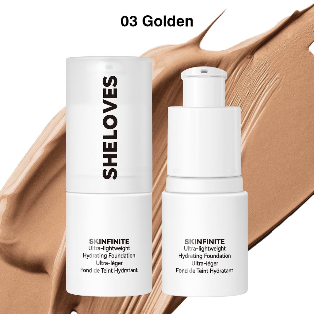 Hydrating Foundation with Dewy Finish, Long-Lasting Full Coverage, Waterproof & Sweat-Resistant