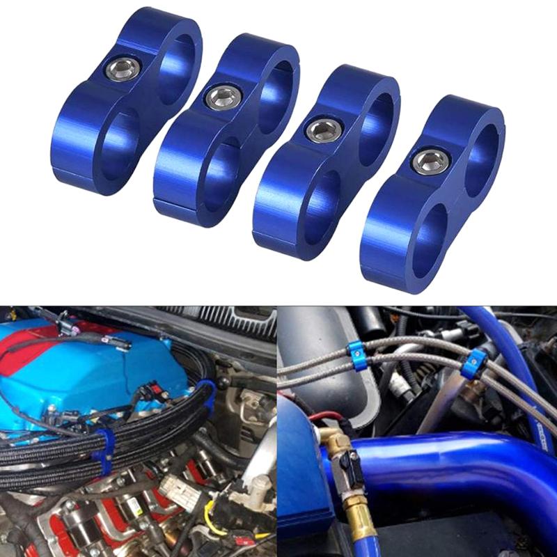 Universal An4 An6 An8 An10 Billet Oil Fuel Water Hose Tube Seprator Divider Clamp Aluminum Line Separator Kit