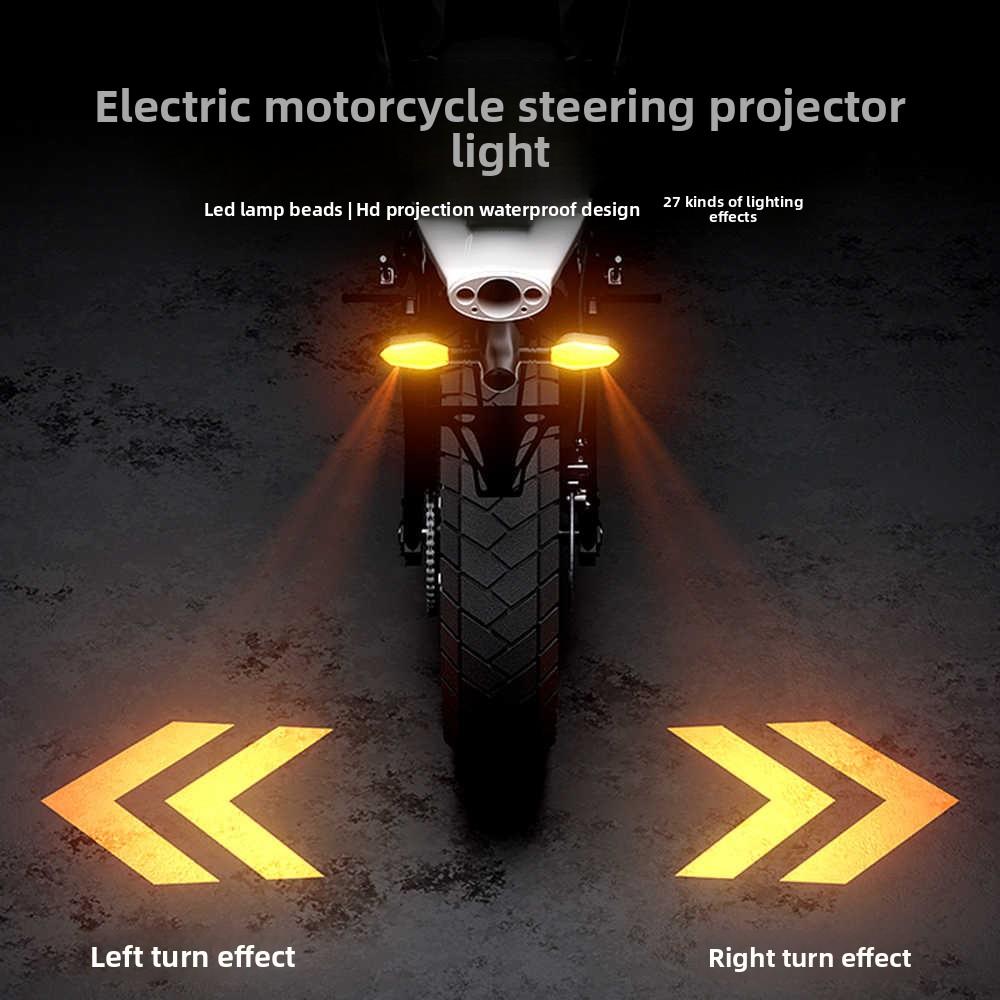 Motorcycle Electric Vehicle Modified LED Running Water Projection Light Scooter Turn Signal Super Bright 12V Turn Light Direction Light