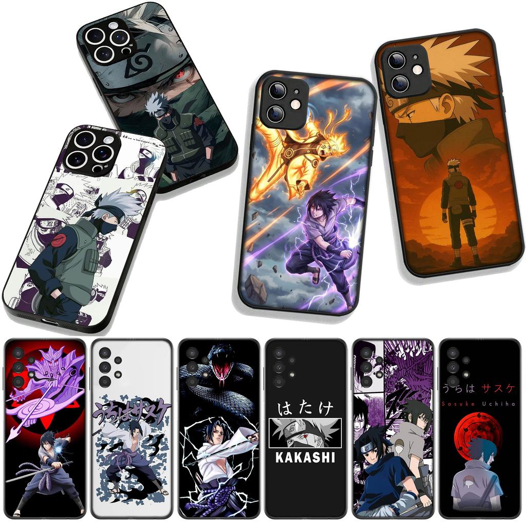 Cover for Samsung Galaxy S25 S24 S22 S23 FE Ultra Plus A56 A05 A06 A15 A16 A55 S7 Edge + Case Uchiha Sasuke Kakashi Narutos
