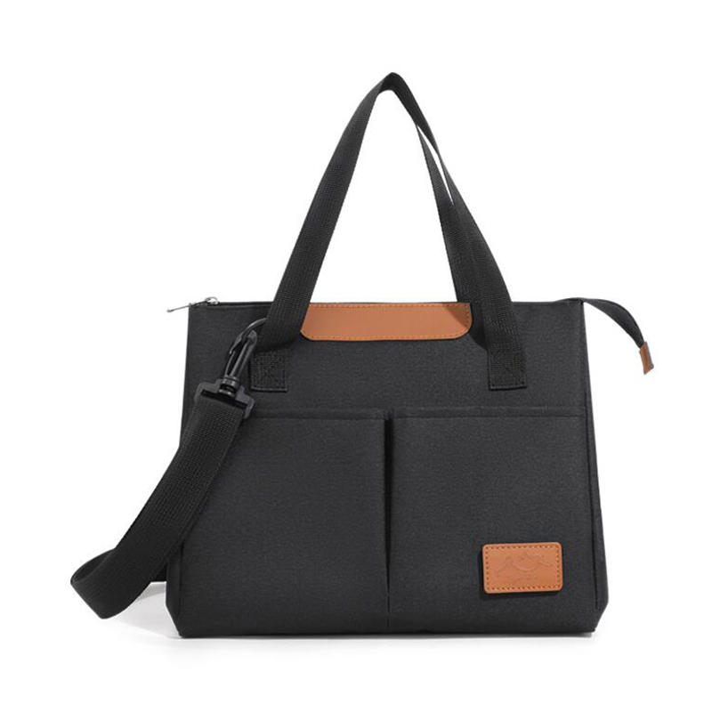 Portable Triangular Insulated Bags Travel Crossbody Bag Large Capacity Oxford Cloth Lunch Box Insulated Bag Double Layer