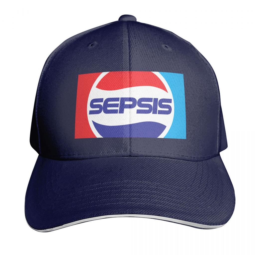 Sepsis White Baseball Cap Hood Party Hat Icon Brand Unisex Cap Unisexs Hats Womens