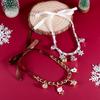 Snowflake Santa Pendant Trendy Creative Collarbone Chain Necklace
