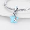 New 925 Silver Luminous Blue Star Charms Pendants For Women Fit Bracelet DIY Birthday Jewelry Gifts