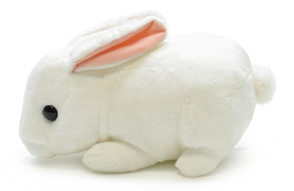 AQUA Farm Plush Toy, Squishy Rabbit, Large, White, 00160070