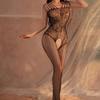 Erotic Sex Outfit Sexy Fishnet Lingerie Crotchless Bodysuits Transparent Bodystocking Women Bold Body Suit Open Crotch Pantyhose