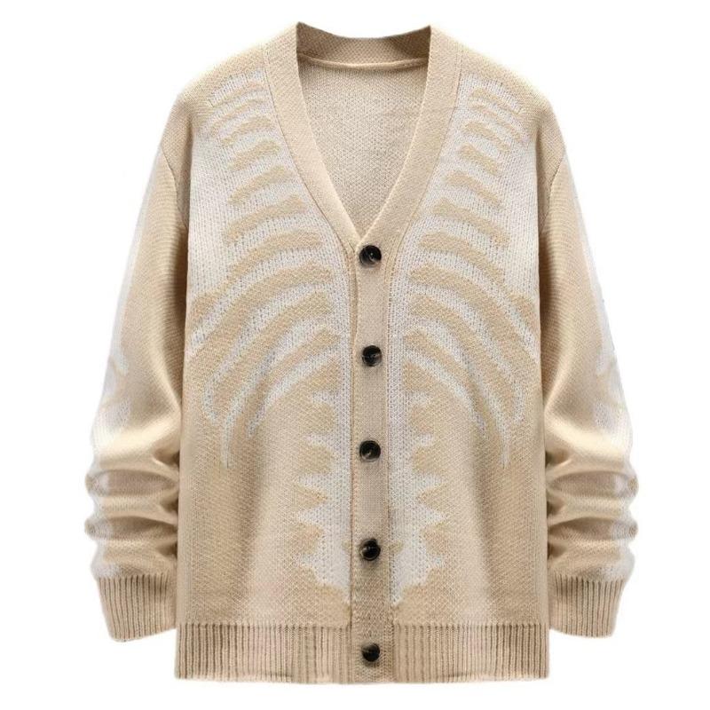 Unisex Halloween Jacquard Knit Cardigan Sweater