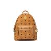 Gold Tone Metal Hardware Logo Plaque Classic Pattern Canvas And Nappa Leather Backpack Mini Women Backpack Cognac MMKDSVE10CO001