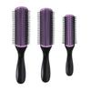 9 Row Cushion Hair Brush for Natural Curly Hair 3 Sizes Detangling Comb for Volumizing and Shaping Curls Gentle Defining Wide Teeth