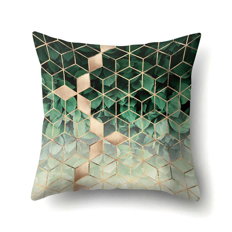 Polyester Pillow Case Automobile Decoration Home Printed Pillow Case Waist Cushion Cover Car Cushion Head Cushion Cover