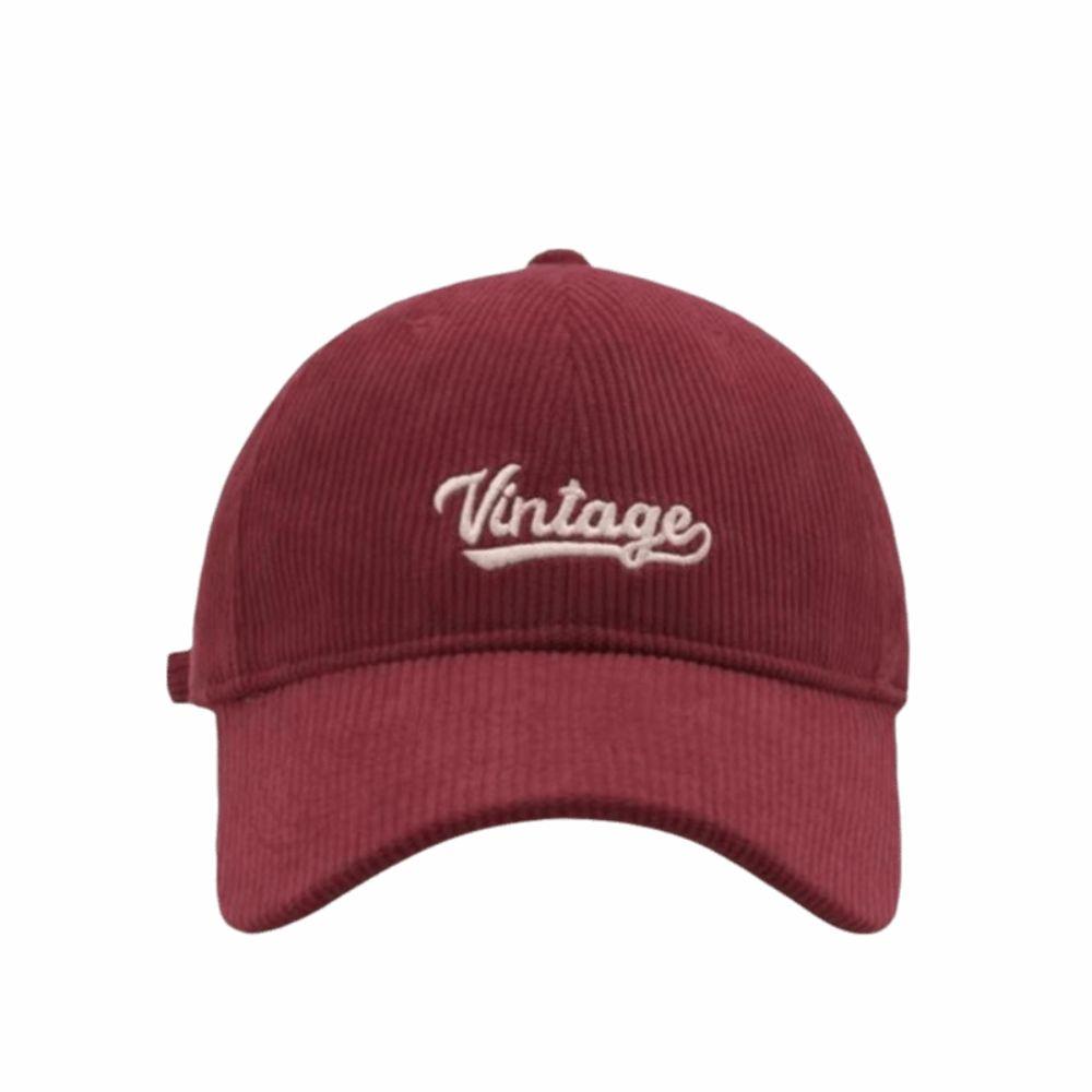 Corduroy Men Women Baseball Cap Korean Snapback Hat Casual Letter Embroidery Cap  Outdoor