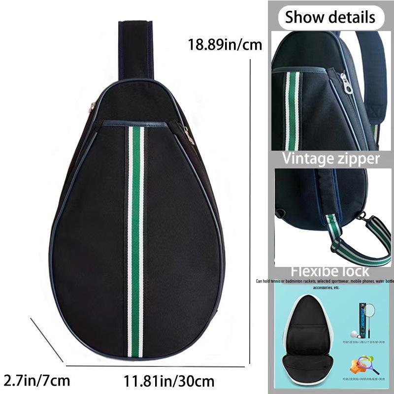 Lightweight Single Shoulder Racket Bag for Badminton, Tennis, Table Tennis, and Pickleball