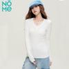 NOME Women's Slim-Fit V-Neck Long Sleeve T-Shirt