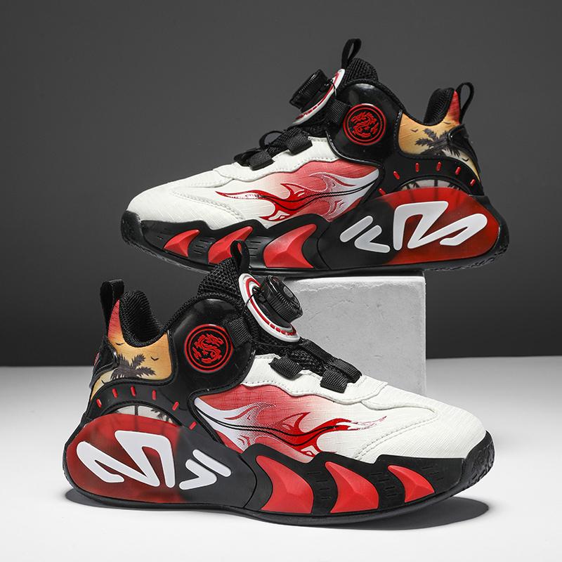 Children Basketball Shoes Winter Breathable Cushioning Leather Lightweight Outdoor Sports Shoes New Student Running Shoes