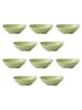 Taiwa Deep Smoky Set of Simple Melamine Commercial Made In CORE Plates, Green, 12cm, 10, Design, Dishwasher-Safe, Drainage, Stain-Resistant,