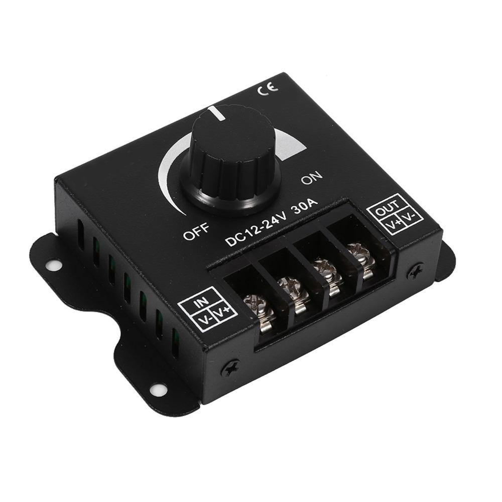 30A Current LED Strip Light Controller Metal PWM Dimming Controller  Strip Light
