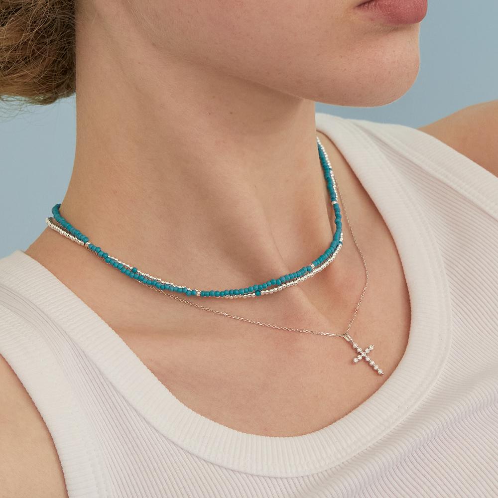 Lunne Silver 925 Breeze Turquoise Point Necklace #Lsn71