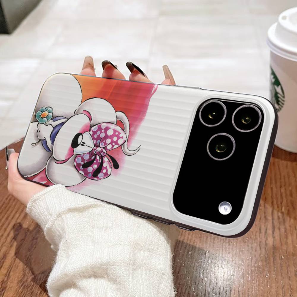 Cartoon D-Diddl For IPhone 17 16 15 11 12 13 14 Pro Max Plus Pro Corrugated Translucent Back Phone Cover