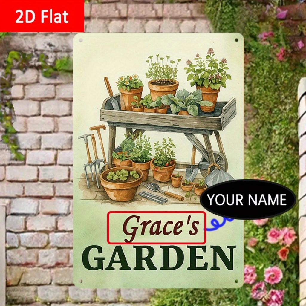 Personalisierte Individuelle Blechschild Retro Metallschild Wandkunst Haus Garten Dekoration