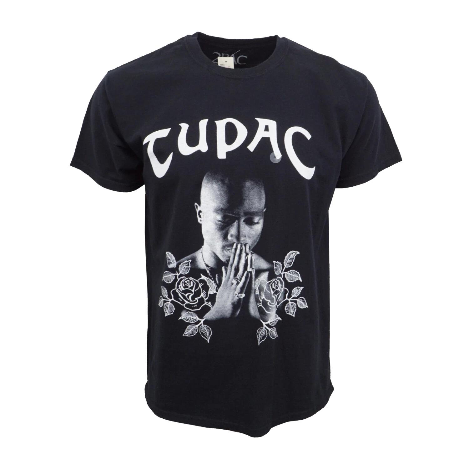 Unisex Adult Casual Graphic POETIC JUSTIC TUPAC ROSE PRAYER HAND T ... XXXL
