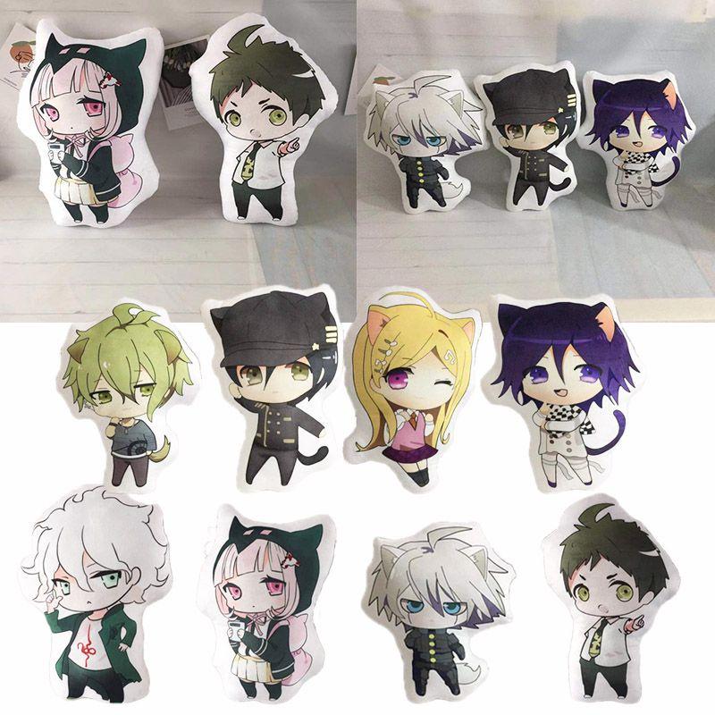 Adorable Danganronpa Plush Toy Soft Stuffed Pillow Featuring Nanami Chiaki And Nagito Komaeda