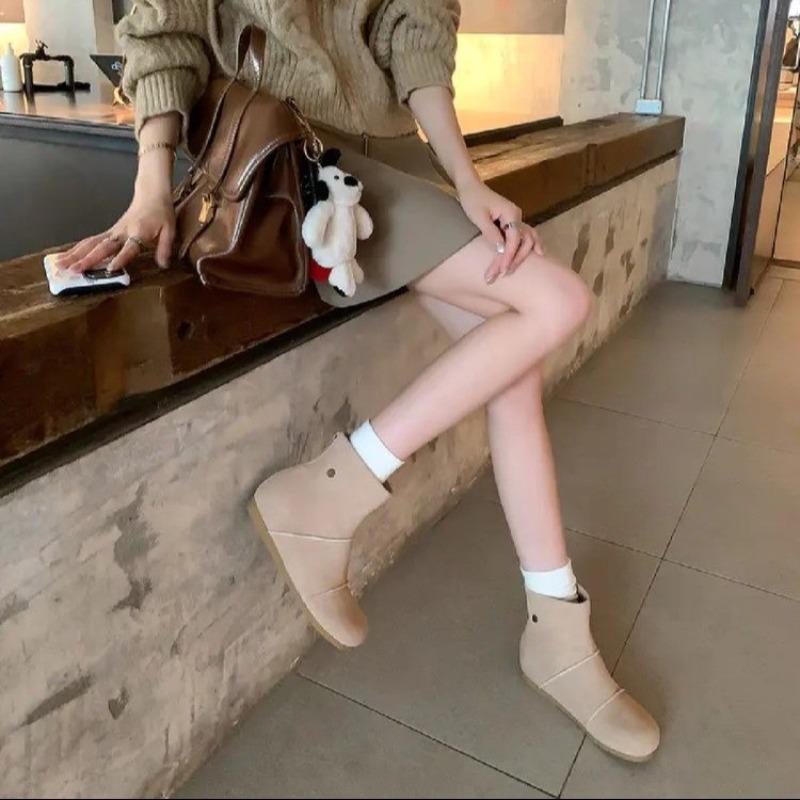 

Модные винтажные балетки с круглым носком, удобные, универсальные, с перекрестными ремешками, повседневные ботильоны с пряжкой, женские ботинки телесного цвета 40