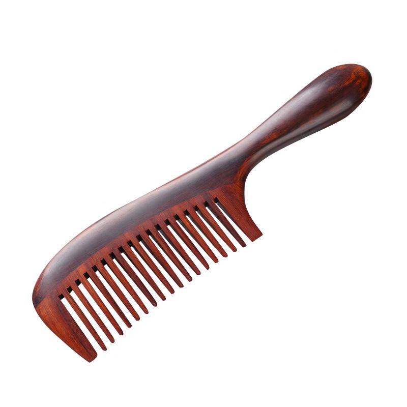 Baiduoyang Natural Red Sandalwood Engravable Fine-Tooth Comb