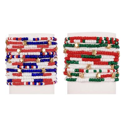 Handmade Bead Bracelet For Independence Day In The United States